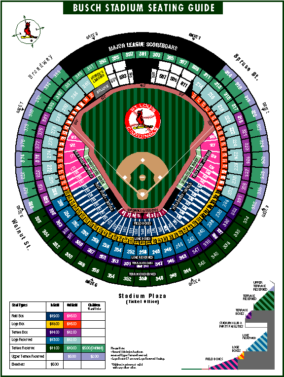 Busch Stadium Tickets - Busch Stadium Information - Busch Stadium Seating  Chart